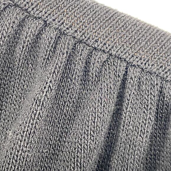 ANTHROPOLOGIE Sweater 2XS Surplice Sleeveless Shirred Tie Neck Rayon Blend Black - Picture 6 of 11